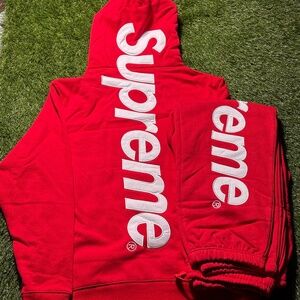Supreme Men's Red Jumpsuit Medium